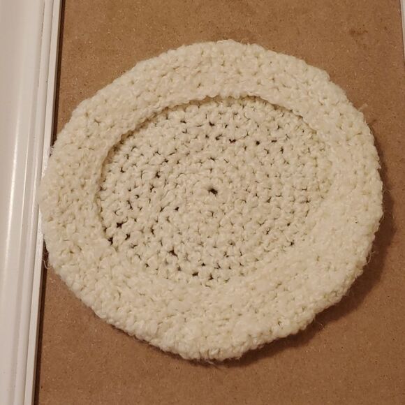 Cream Crocheted beret - Picture 4 of 5